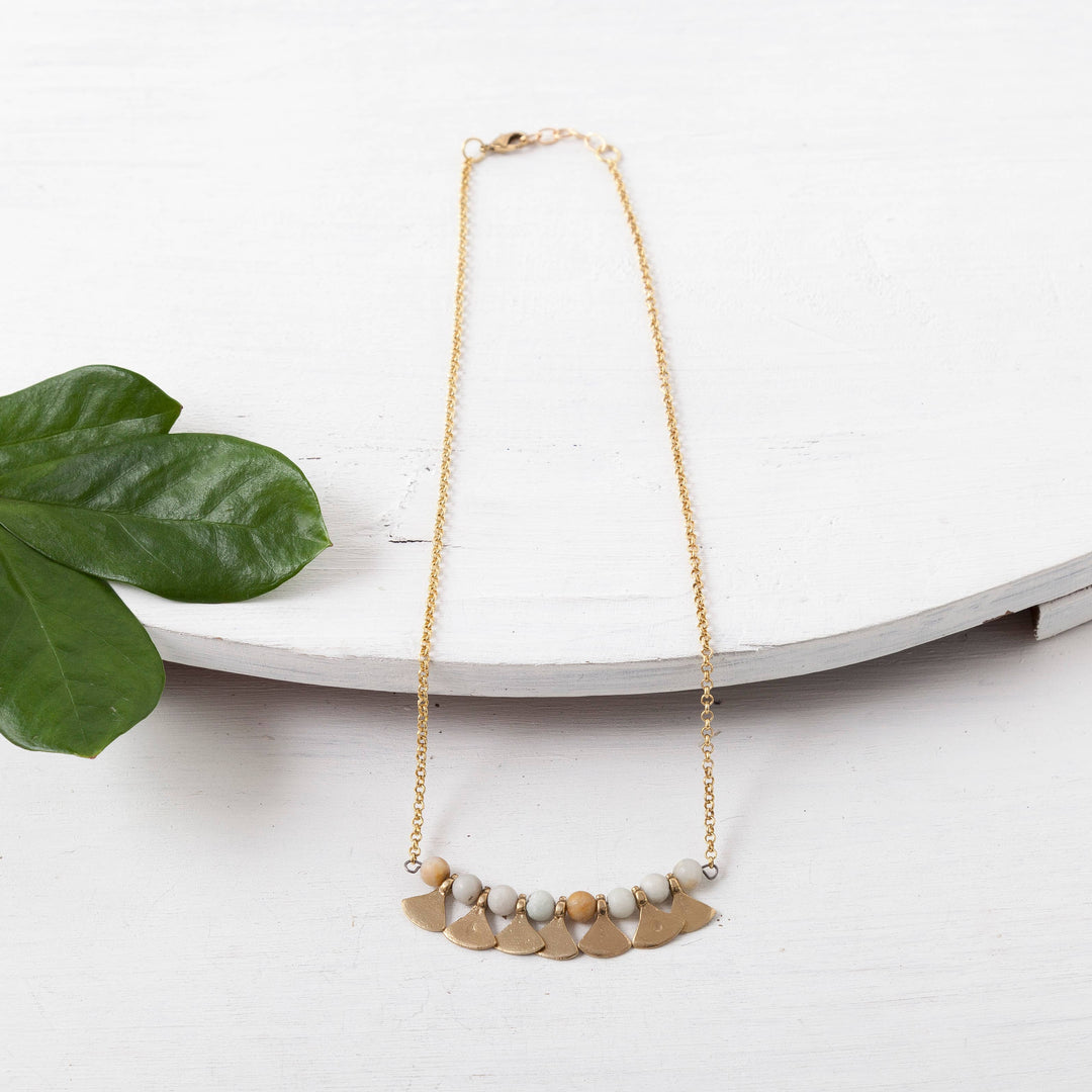 Stone Petal Necklace