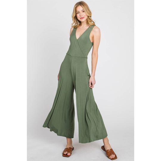 Sleeveless Wide Leg Jumpsuit
