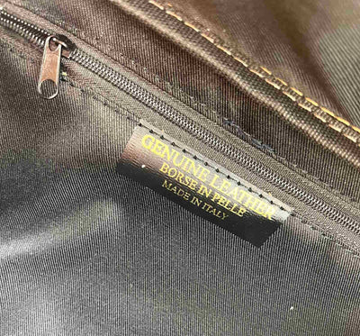 Suie Valentini Genuine Brown Leather Crossbody Bag - Simple Good