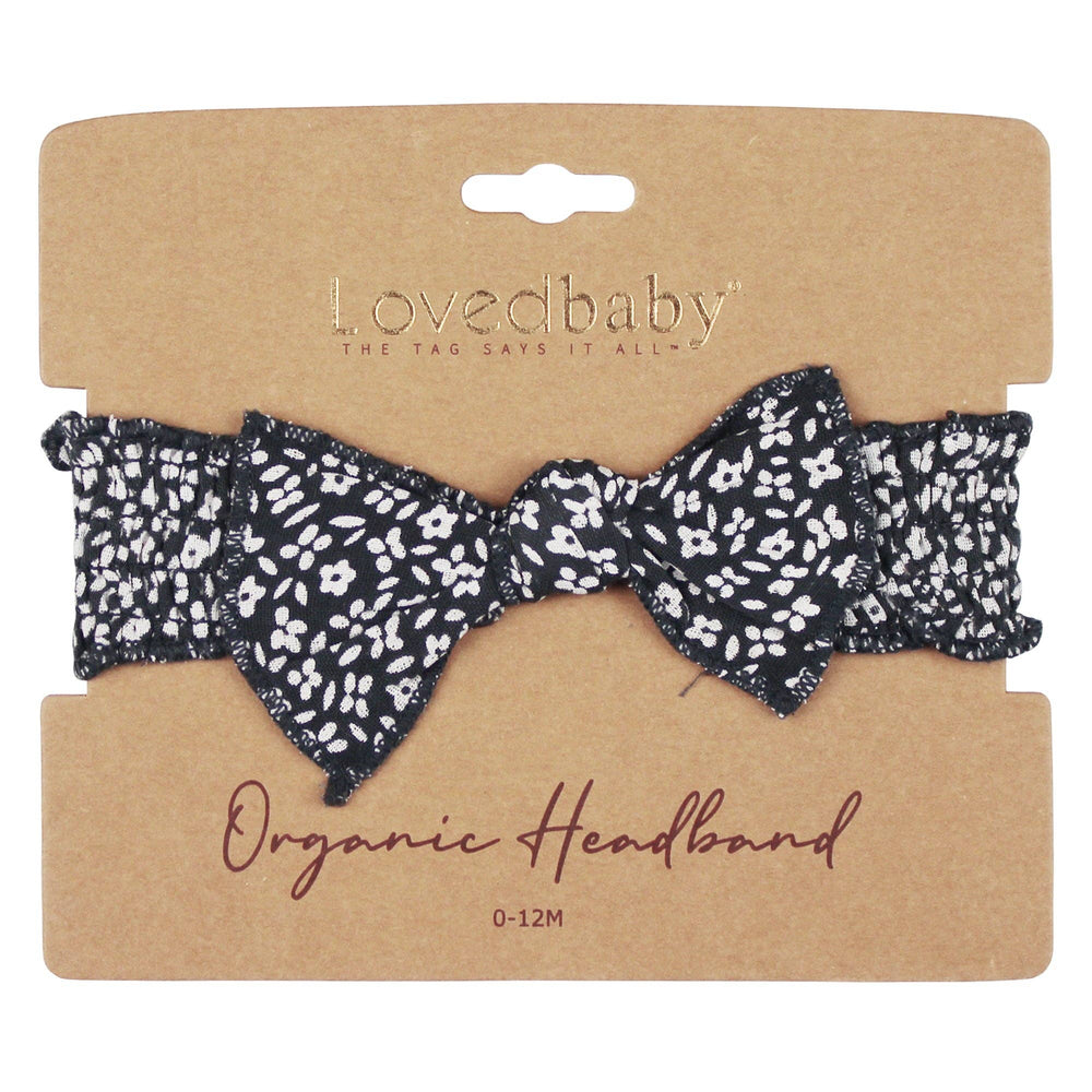 Chia Floral Organic Muslin Smocked Headband