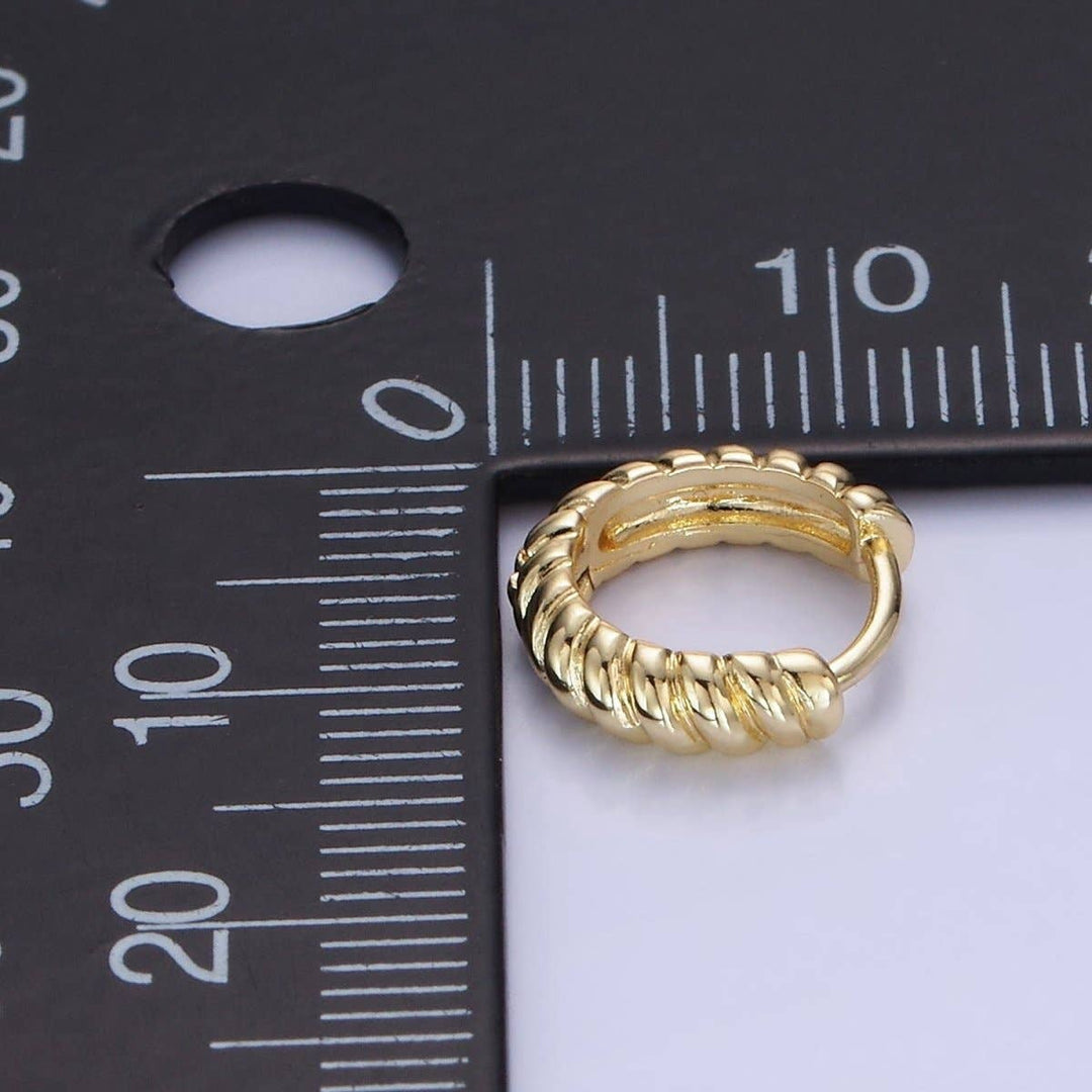 14K Gold Filled Croissant Huggie Earrings