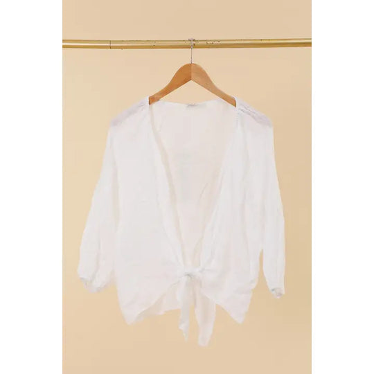 Tie Wrap Linen Top