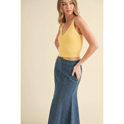 Butter Yellow Sweater Tank