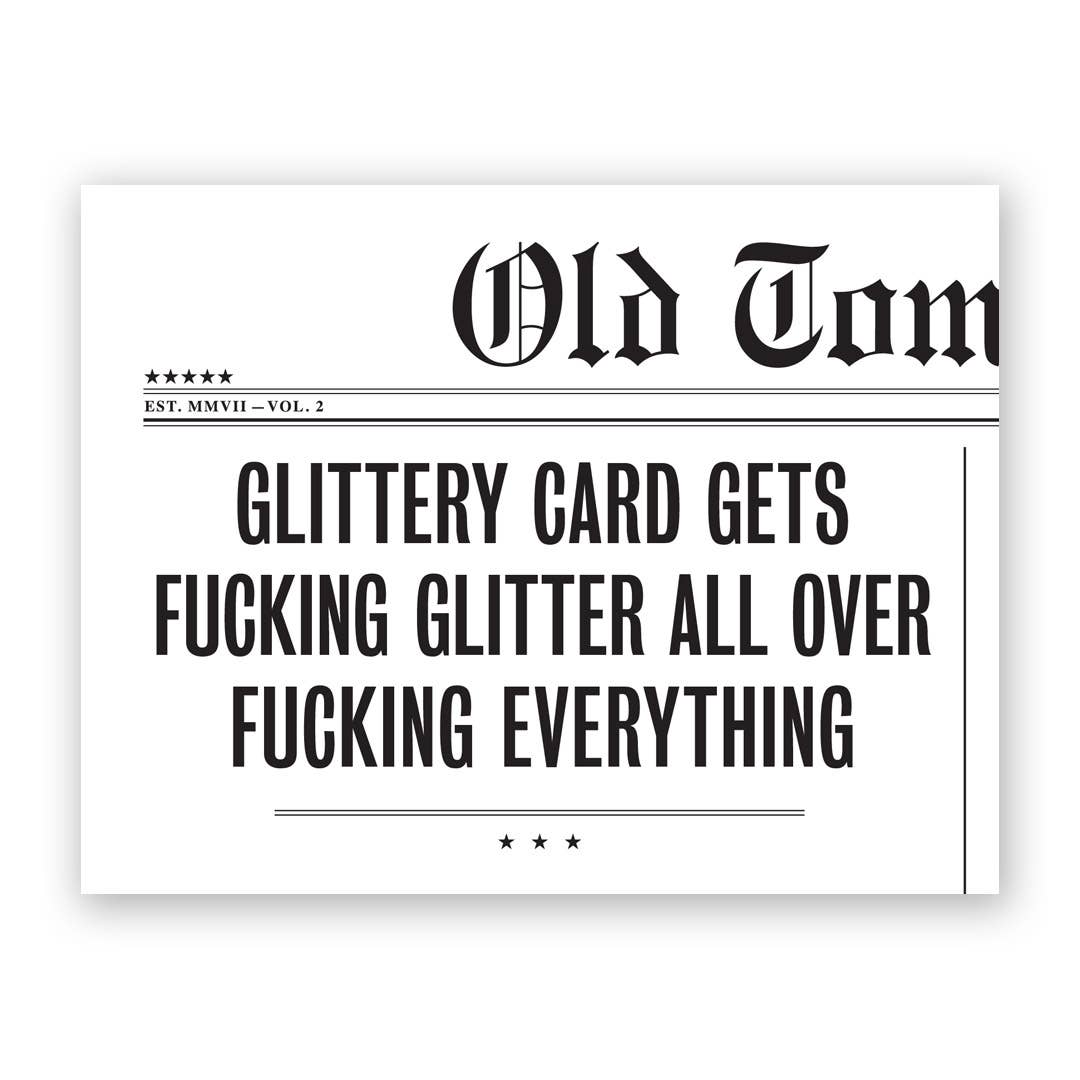 The Mincing Mockingbird Glittery Greeting Card - Simple Good