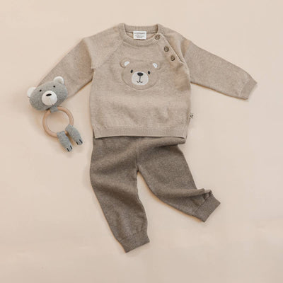 Teddy Bear Applique Baby Raglan Pullover