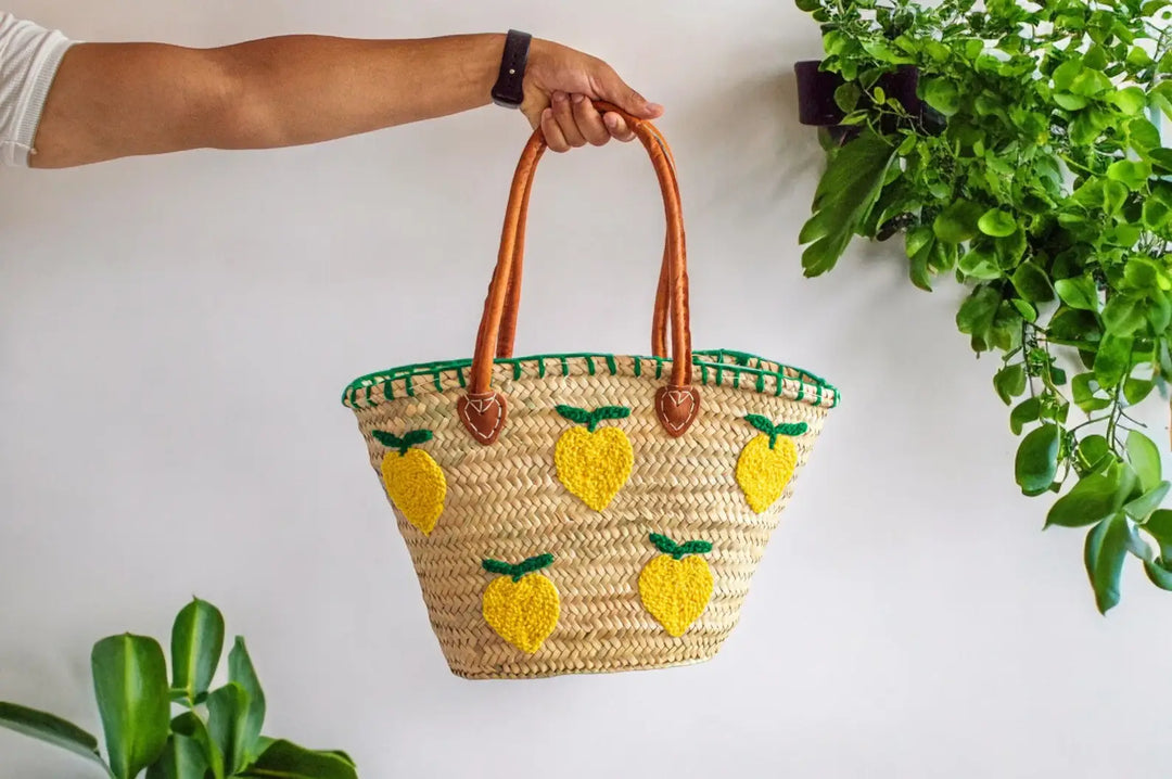 French Market Basket with Lemons