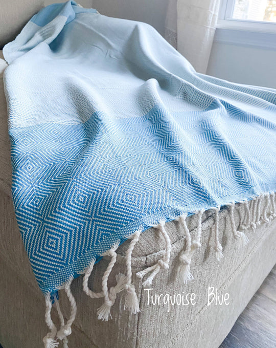 Large Diamond Pattern Turkish Towel