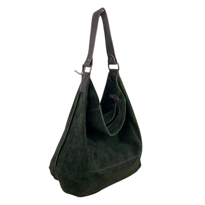 Suede Leather Hobo Bag
