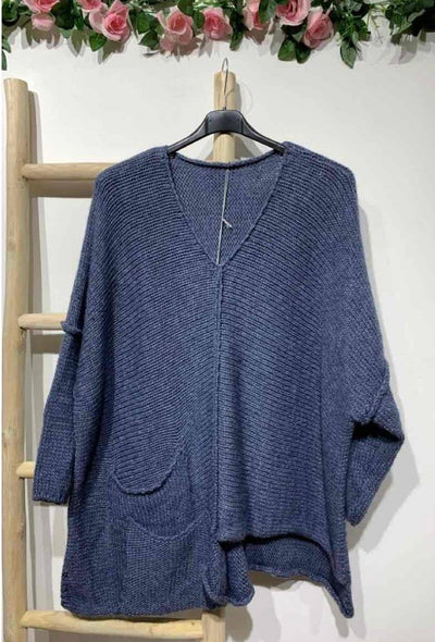 Alpaca Blend Asymmetrical Sweater