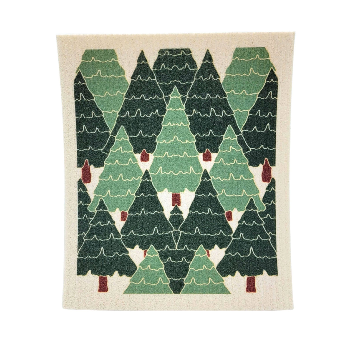 Fresh Cut Christmas Tree Swedish Dishcloth