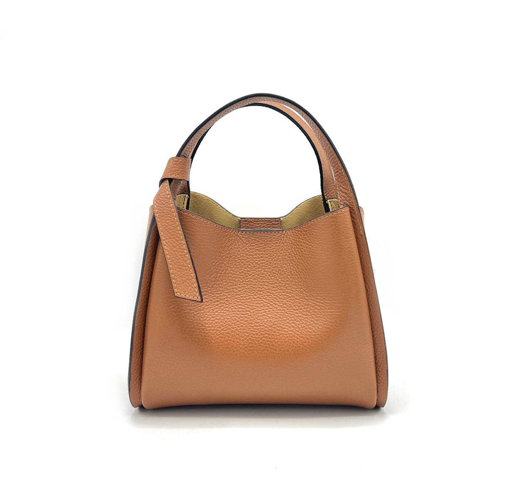 Leather Mini Tote with Ribbon