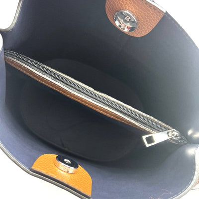 Brown Italian Leather Bucket Bag