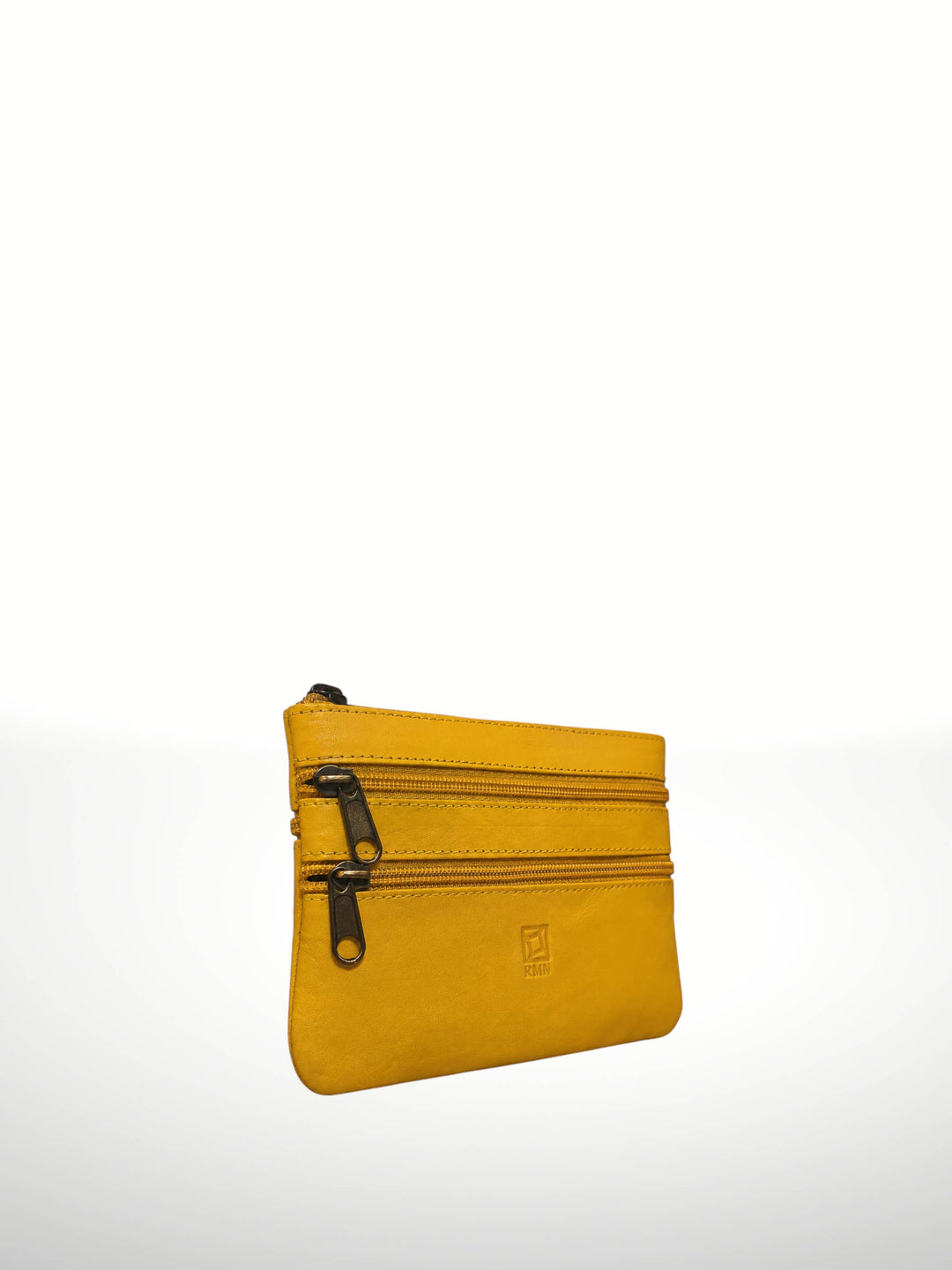 Italian Leather Double Zipper Wallet