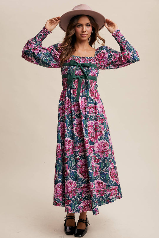 Floral Smocked Maxi Dress