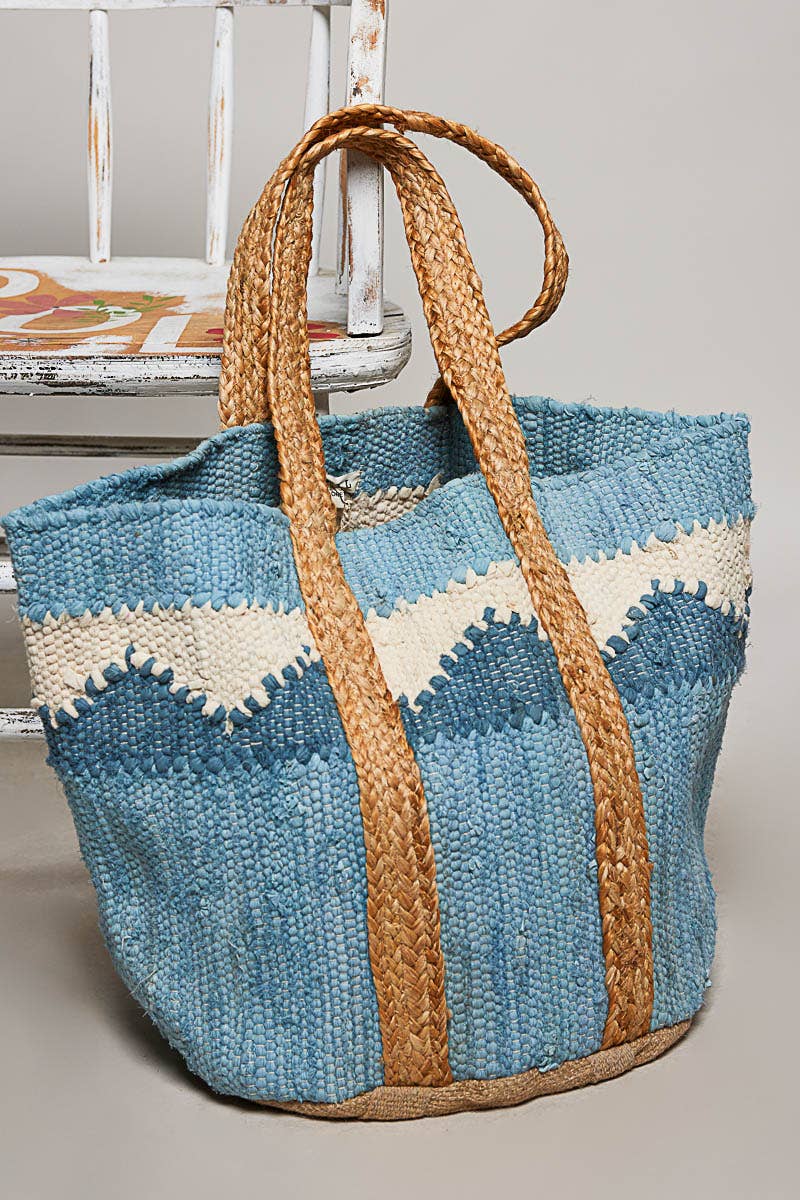 Multi Wave Handwoven Tote Bags