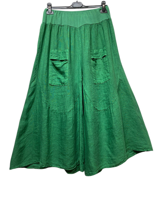 Wide Leg Linen Capris