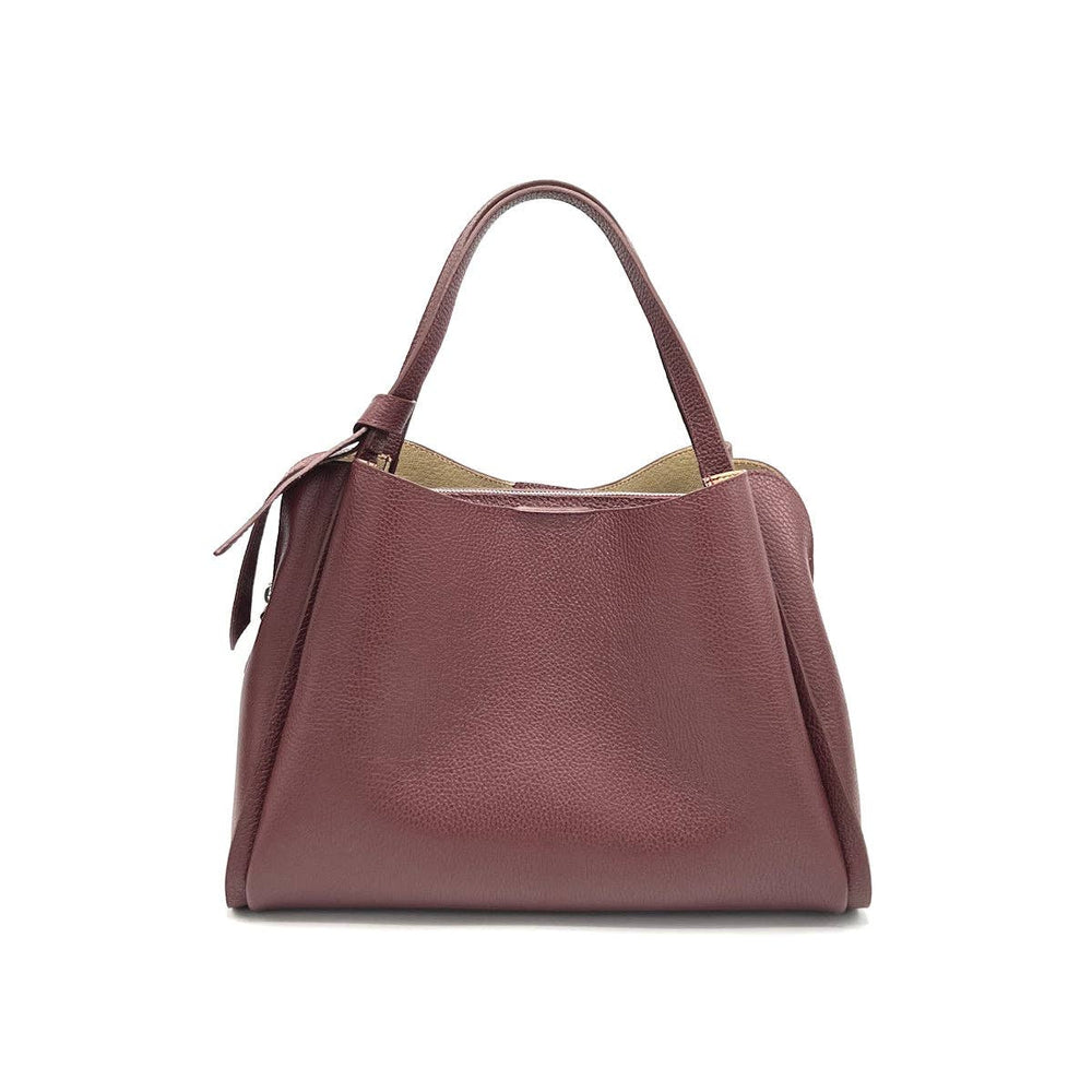 Leather Large Tote With Ribbon