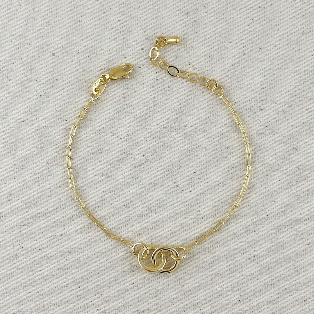 18k Gold Filled Linked Bracelet