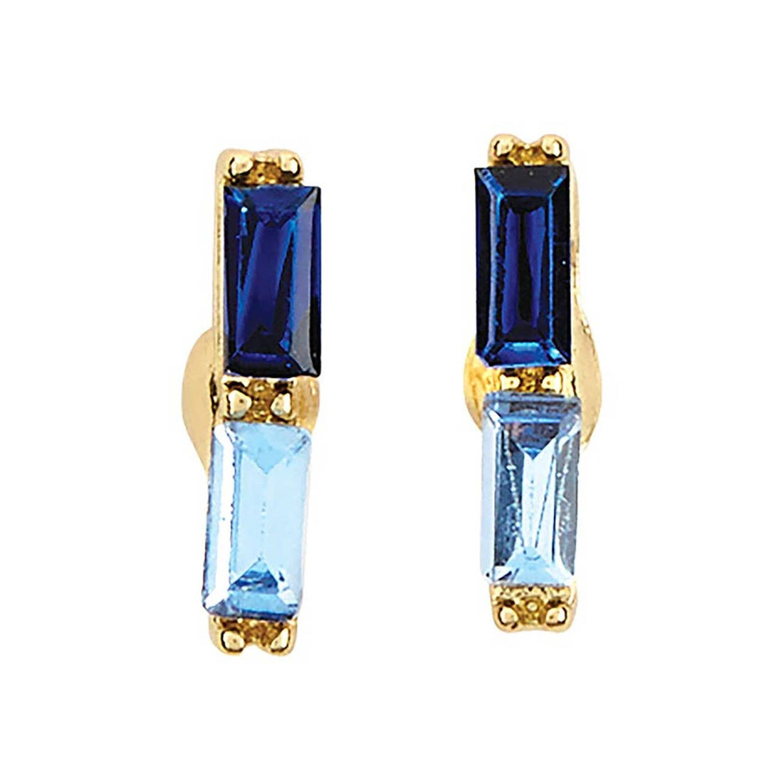 Treasure Box Earrings - Blue Flower