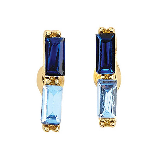 Treasure Box Earrings - Blue Flower