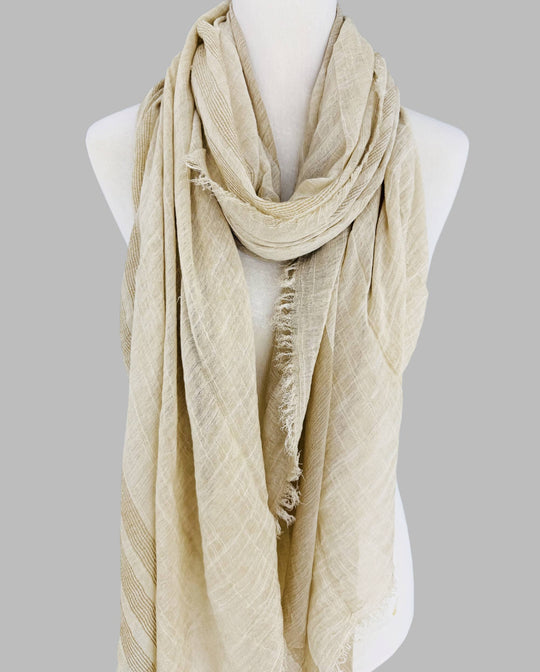 Stonewash Vintage Feel Frayed Scarf