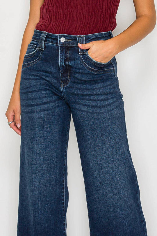 Tummy Control High Rise A Line Jeans