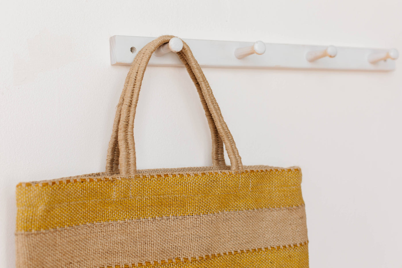 Reusable Yellow Striped Tote Bag