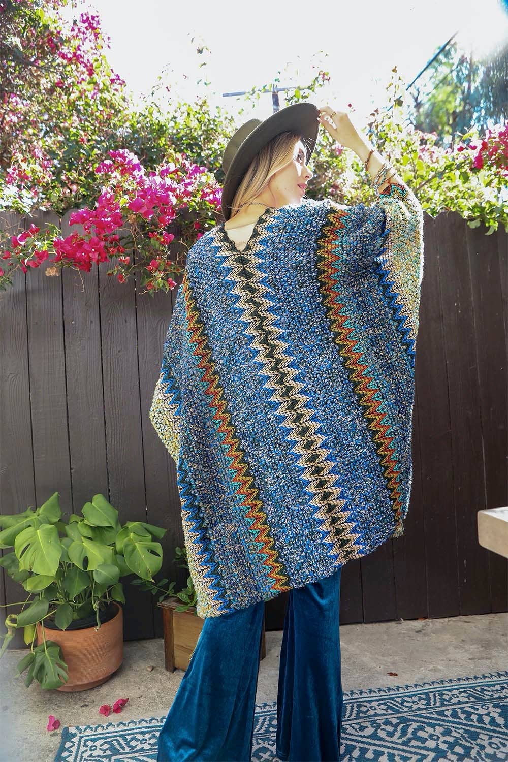 Crochet Patterned Ruana
