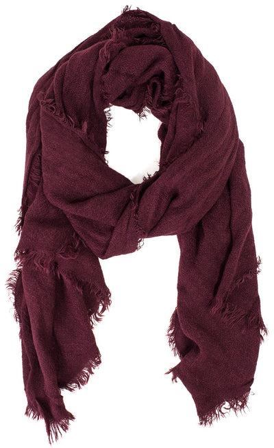 Solid Cashmere Blend Woven Blanket Scarf