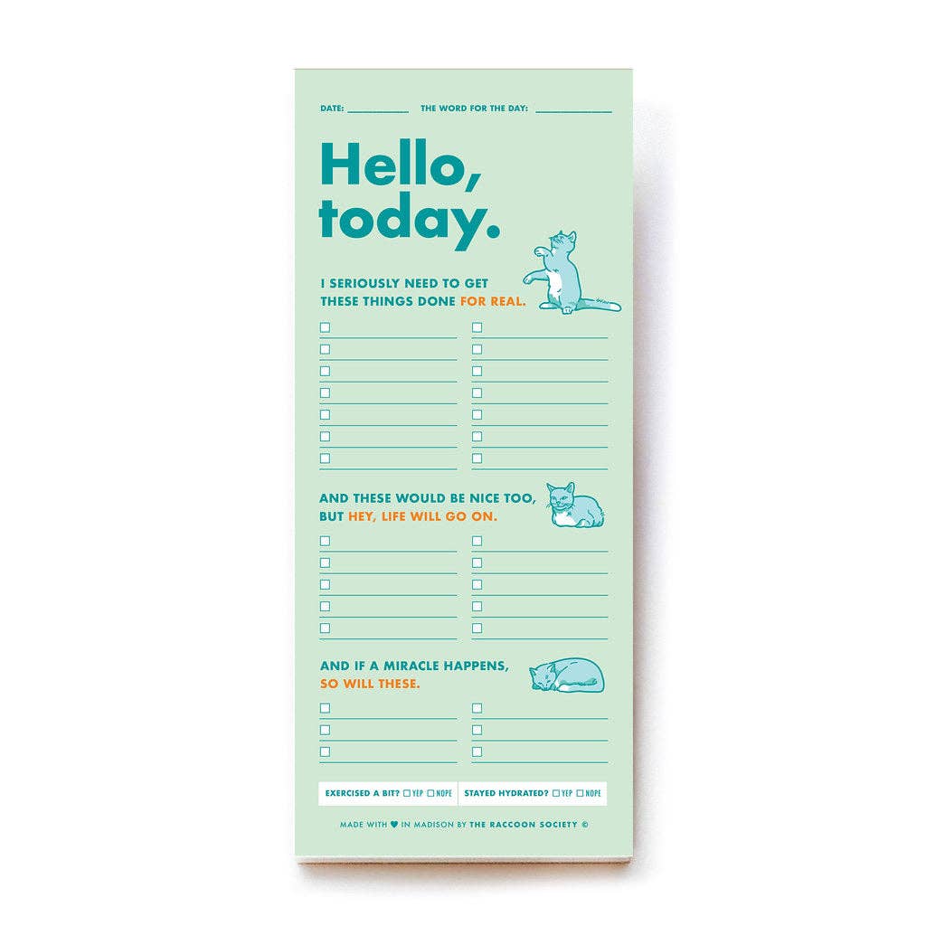 Hello, Today - Fridge Notepad