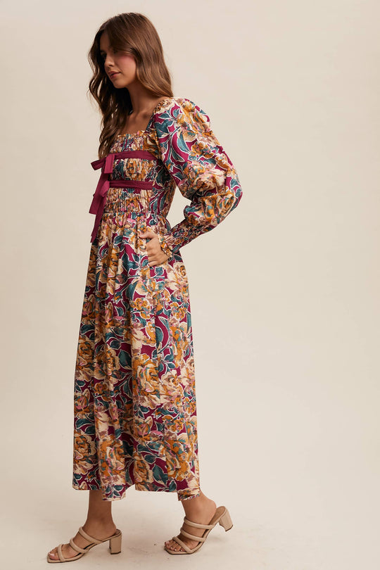 Floral Smocked Maxi Dress