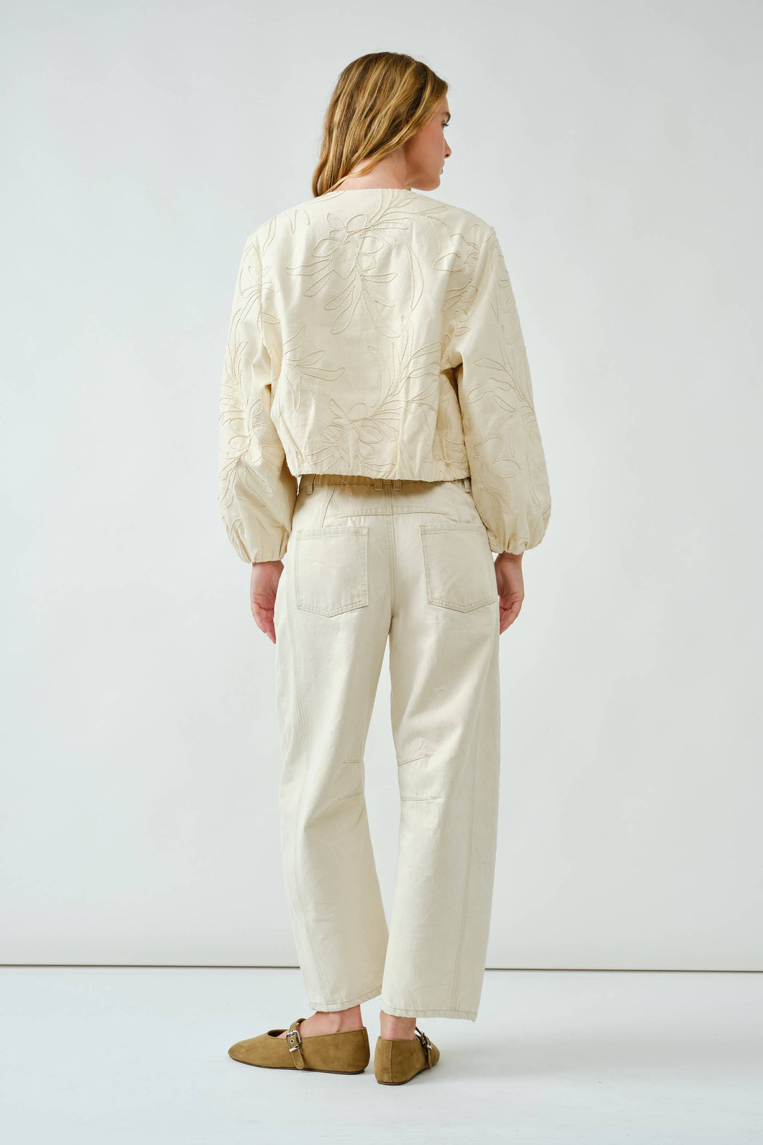 Embroidered Bomber Cotton Jacket