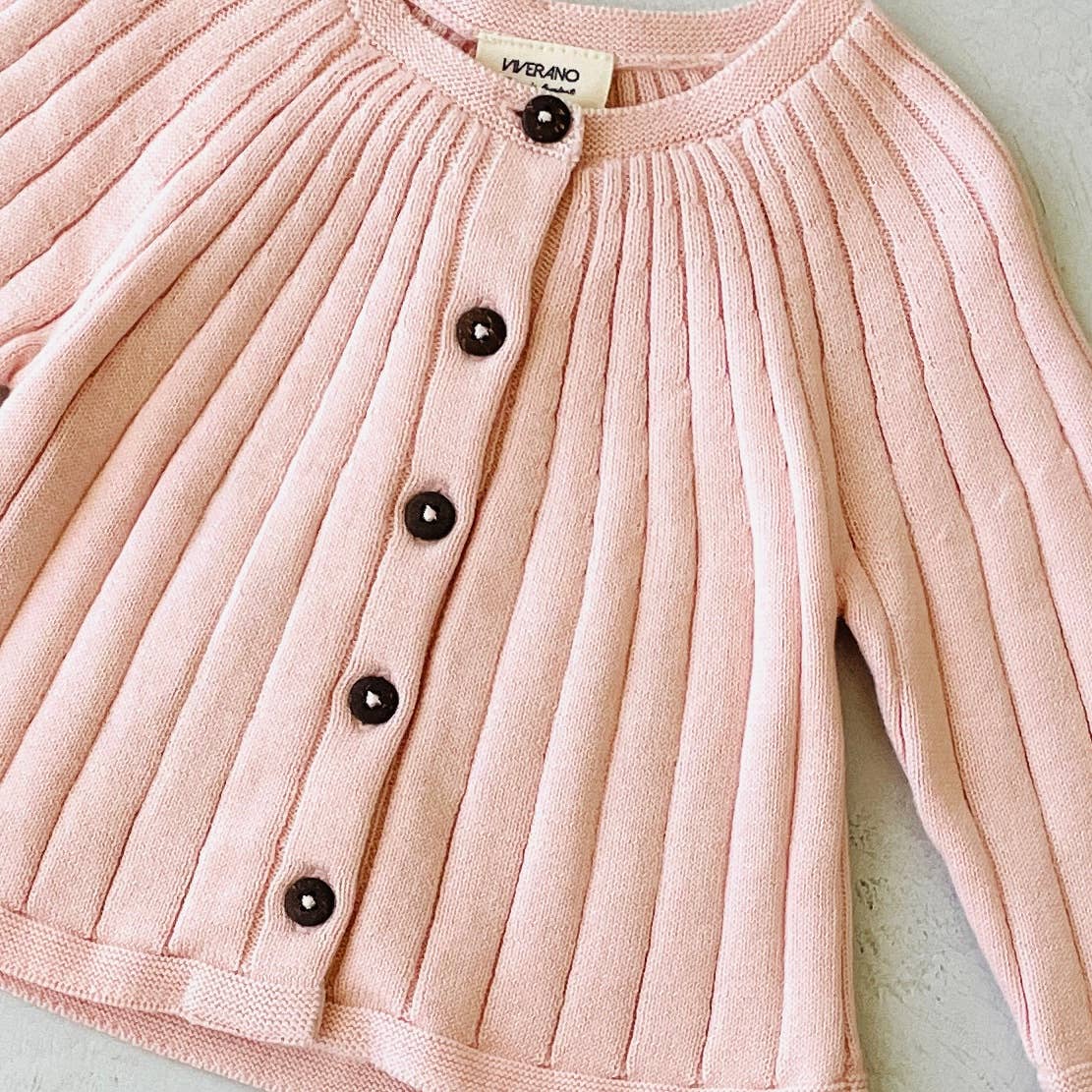 Milan Pastel Rib Knit Baby Cardigan