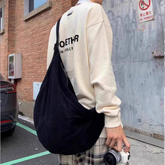 Canvas Dumpling Crossbody Bag