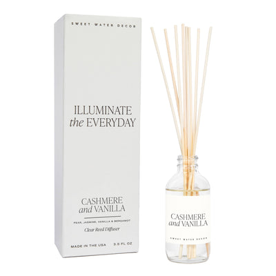 Sweet Water Decor Cashmere and Vanilla Clear Reed Diffuser - Simple Good