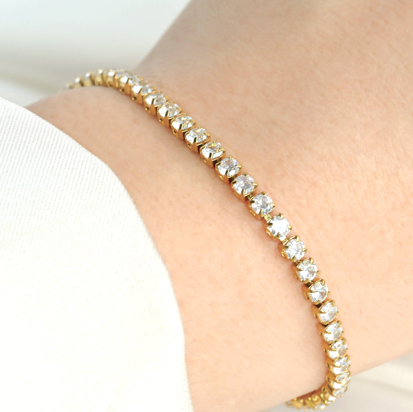 Tennis Chain Bracelet - Tarnish-free Diamond Bracelet