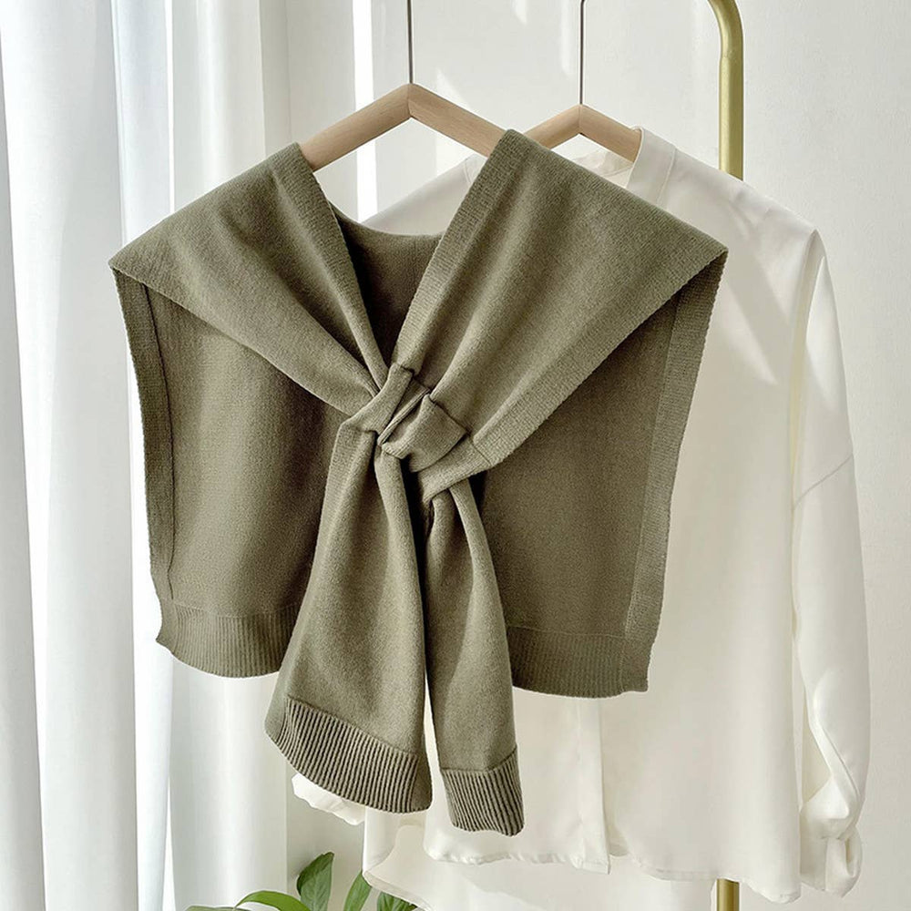Solid Color Knotted Shawl