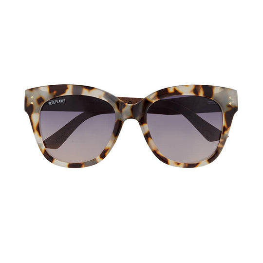 Cora Ivory Tortoise and Walnut Wood Sunglasses