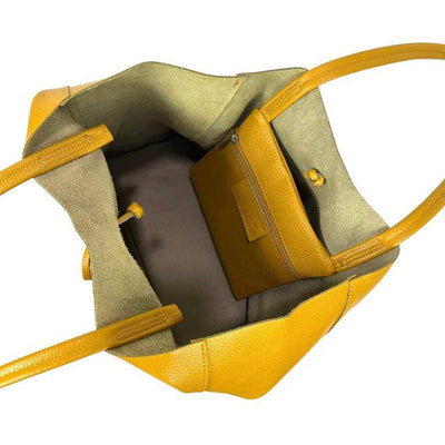 Large University Leather Shopper Bag
