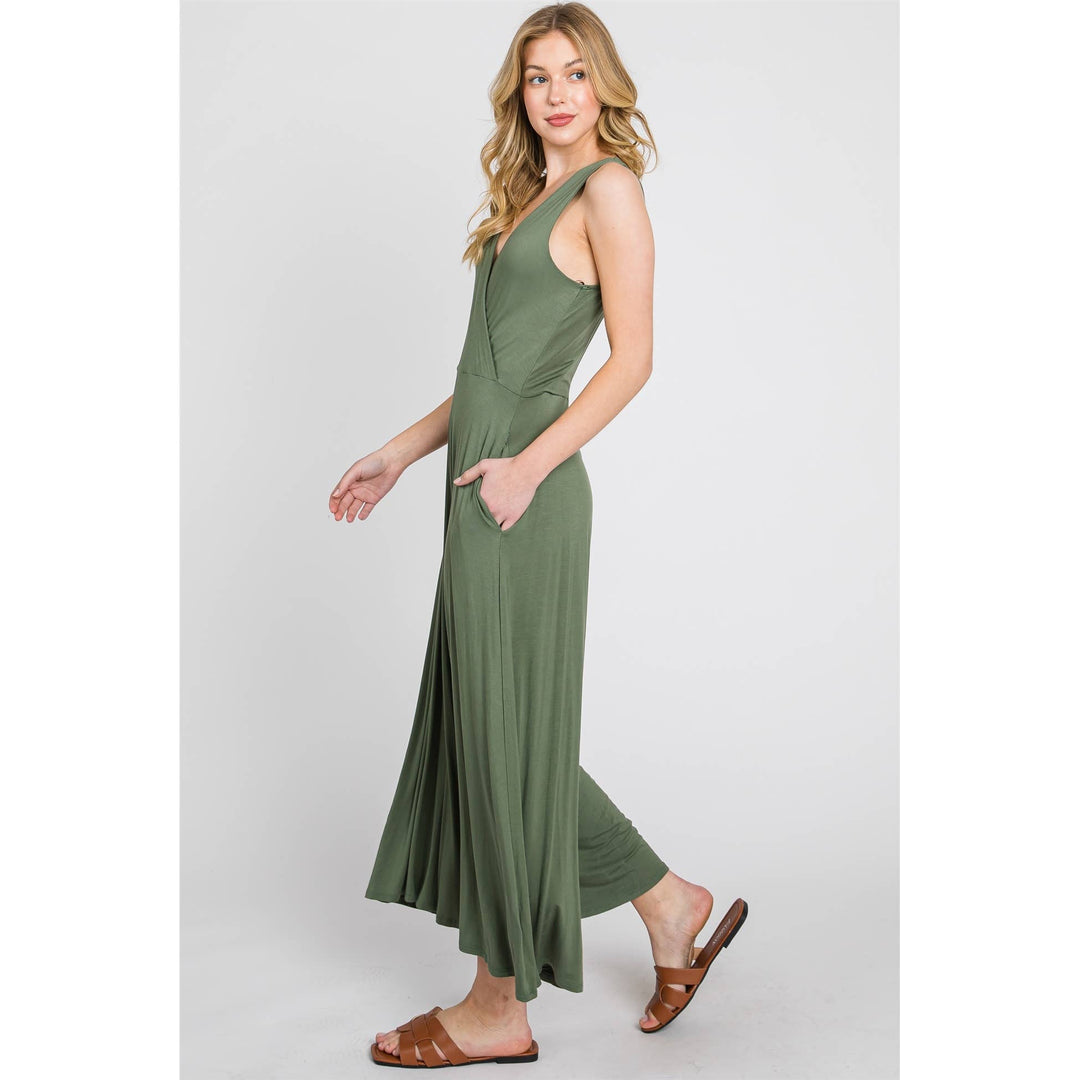 Sleeveless Wide Leg Jumpsuit