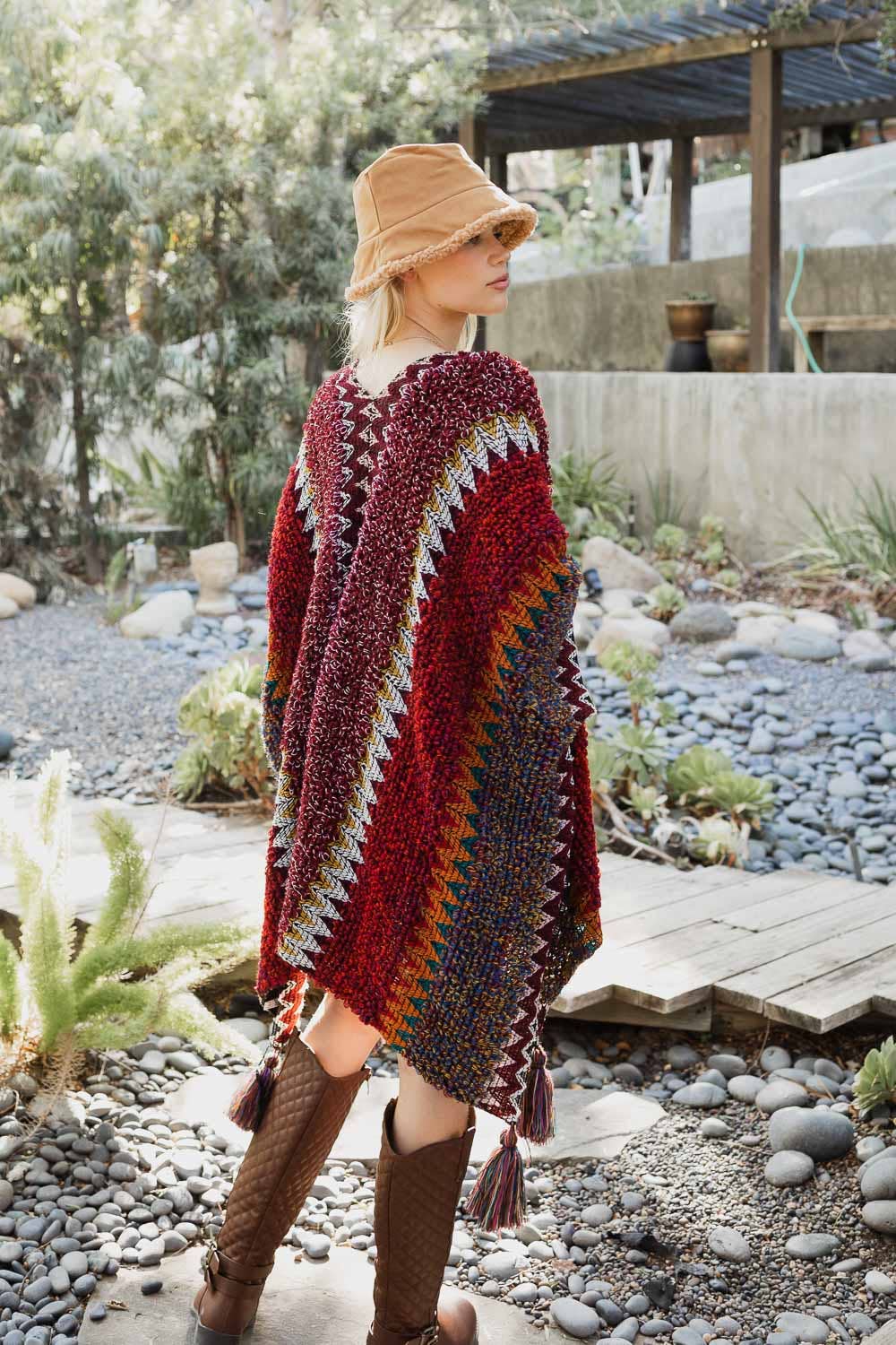 Crochet Patterned Ruana