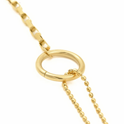 Circle Link Bracelet, Waterproof Mixed Chain Bracelet