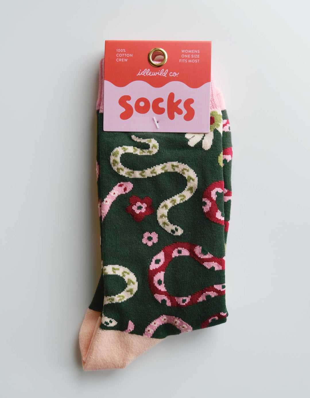 Snakes 100% Cotton Women's Crew Socks