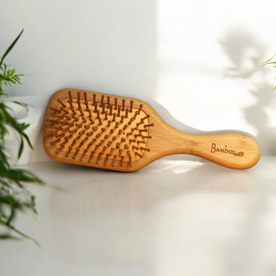 Small Bamboo Paddle Hairbrush