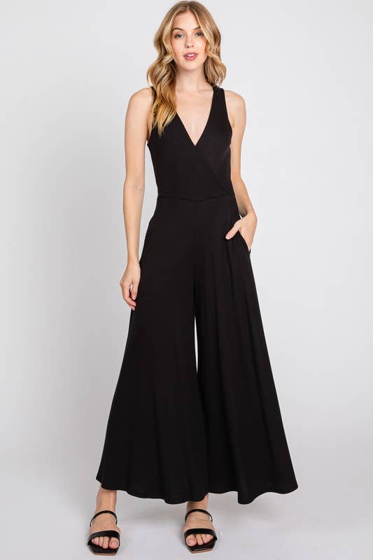 Sleeveless Wide Leg Jumpsuit