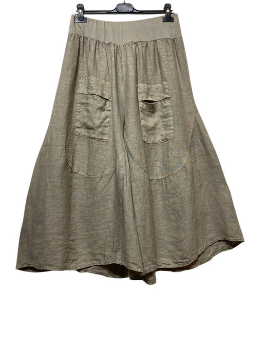 Wide Leg Linen Capris