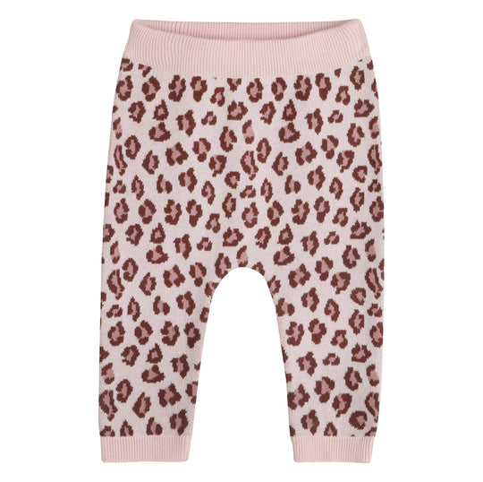 Leopard Baby Knit Cardigan & Pants
