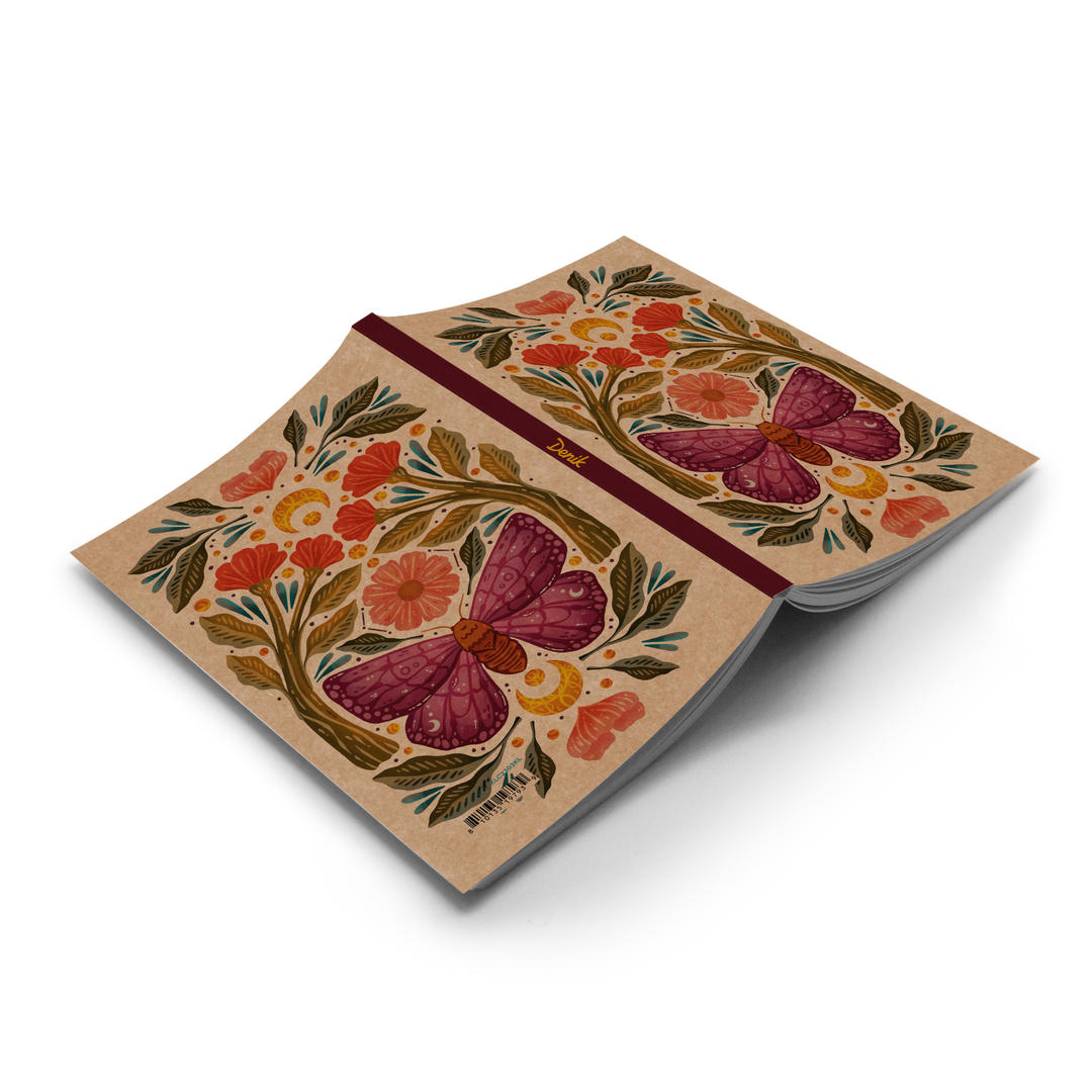 Purple Wings Classic Layflat Journal