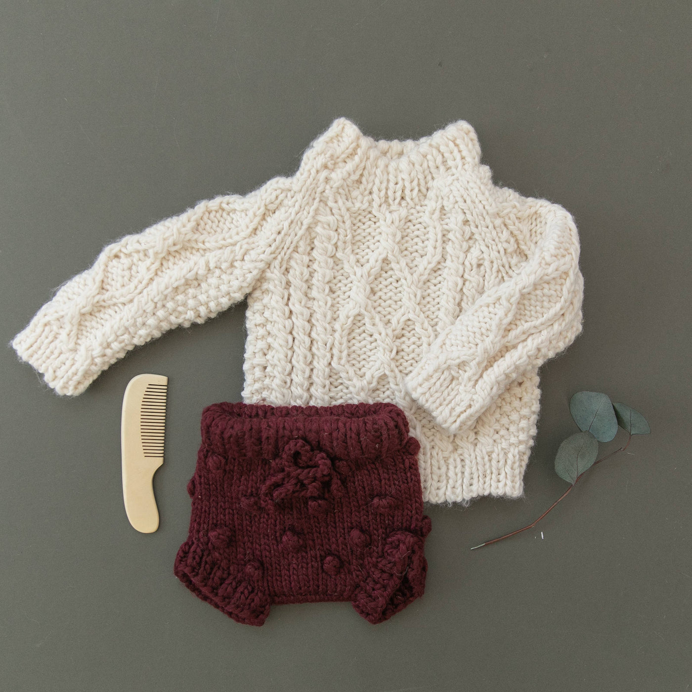 Cream Baby Fisherman Sweater