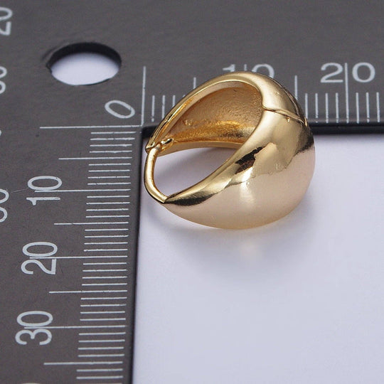 24K Gold Filled Wide Chubby Band Huggies